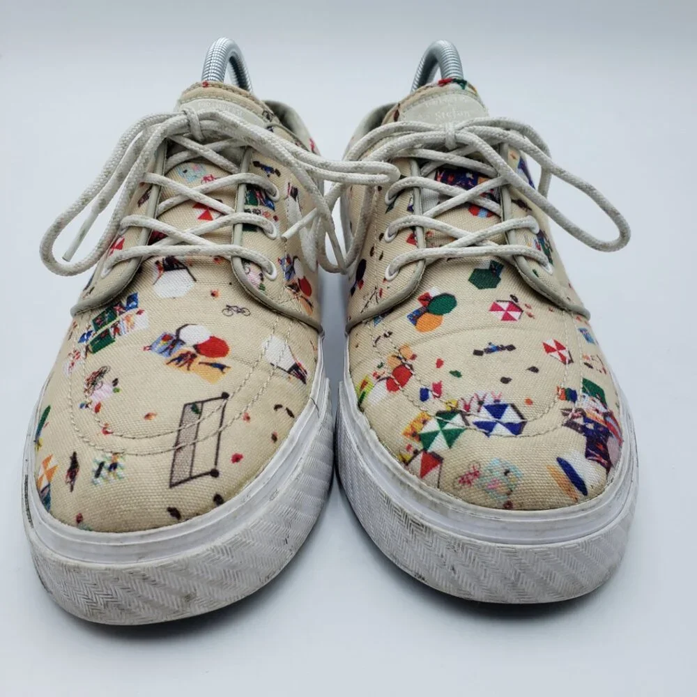 Nike Stefan Janoski Zoom‎ Sneakers 7.5 Mens Beach Day Lace Up Shoes Tan
